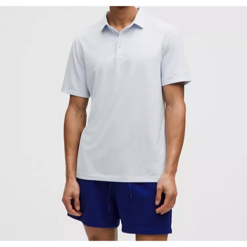 Lululemon Evolution Short Sleeve Polo Shirt Heathered Starch Blue NWT Sizes S-XL